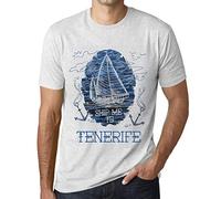 ONE IN THE CITY Men's Graphic T-Shirt Ship Me to Tenerife Eco-Friendly Limited Edition Short Sleeve Tee-Shirt Vintage Birthday Gift Novelty Vintage White M