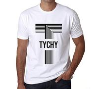 ONE IN THE CITY Men's Graphic T-Shirt Tychy Eco-Friendly Limited Edition Short Sleeve Tee-Shirt Vintage Birthday Gift Novelty White 3XL