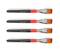 CHAMEEN One Inch Flat Paint Brush Pack Of 4 Premium Quality Synthetic Sable Hair for Acrylic Watercolour Oil Gouache Painting By Students Artists Professionals