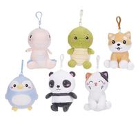 One Kawaii Kuties 5"/12.5cm Japanese Kawaii Animal Soft Plush Bag Clip - Please note: Bag clips selected at random and sold separately