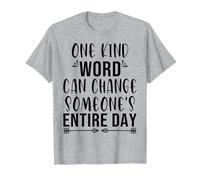 One Kind Word Change Your Day Anti Bullying Unity Day Kids T-Shirt, Men, Heather Grey, Medium