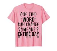 One Kind Word Change Your Day Anti Bullying Unity Day Kids T-Shirt, Men, Pink, Medium