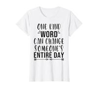 One Kind Word Change Your Day Anti Bullying Unity Day Kids T-Shirt, Women, White, Medium
