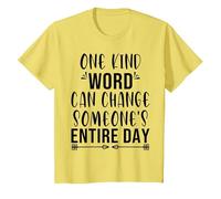 One Kind Word Change Your Day Anti Bullying Unity Day Kids T-Shirt, Youth, Lemon Yellow, X-Small