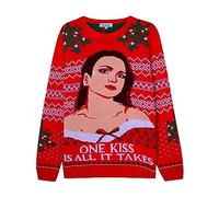 One Kiss is All: Knitted Christmas Jumper - Funny Chirtmas Jumper for Women, The Perfect Novelty Gift for Wife This Christmas! (Size XS)