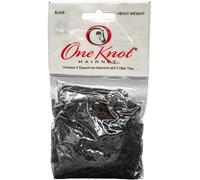 One Knot Hairnet with 2 Heavy Weight Equestrian Hairnets and 2 Matching Hairties, Black
