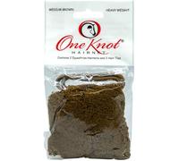 One Knot HAIRNET with 2 Heavy Weight Equestrian Hairnets and 2 Matching Hairties, Medium Brown