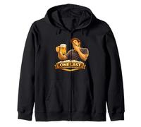 One Last Beer Retro Night Design Zip Hoodie