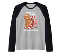 One Last Dance Before We Crumble Gingerbread Man Candy Cane Raglan Baseball Tee