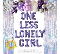 One Less Lonely Girl Bachelorette Party Decorations, Purple Bachelorette Party Bridal Shower Decorations