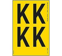 One Letter Sheet - K - 108mm Character Height - 300x200mm - Yell Adhesive Vinyl