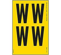 One Letter Sheet - W - 108mm Character Height - 300x200mm - Yell Adhesive Vinyl