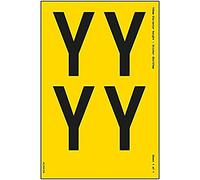 One Letter Sheet - Y - 108mm Character Height - 300x200mm - Yell Adhesive Vinyl