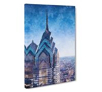 One Liberty Place in Philadelphia Canvas Print for Living Room Bedroom Home Office Décor, Wall Art Picture Ready to Hang, 30 x 20 Inch (76 x 50 cm)
