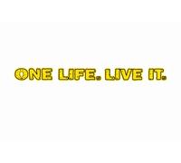 One Life Live It 4x4 Off Road Car Sticker Yellow
