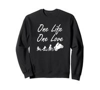 One Life One Love Biker love for Motorcycles Design Sweatshirt