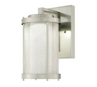 Dimmable LED Outdoor Wall Light Skyview Nickel Mesh