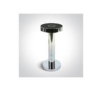 One Light Rocki USB Rechargeable LED Outdoor Table Lamp - Chrome