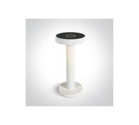 One Light Rocki USB Rechargeable LED Outdoor Table Lamp - White