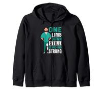 One Limb Down. Still Standing Strong Amputee Awareness Zip Hoodie