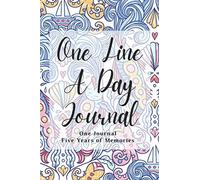 One Line a Day Journal: 5 Year Memory Book for Women and Girls, 6x9 Diary, Lined and Dated (Elegant Pink and Blue Under the Sea)