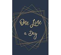One Line A Day Journal: Blue Abstract Dated 365 Days and Lined Book - Five Years of Memories, Diary, Journals (five year diary)