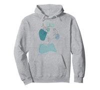 One Line Art - Abstract Woman Face with Flowers Pullover Hoodie