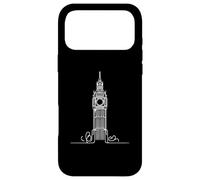 One Line Art Drawing Big Ben Case for iPhone 17 Pro Max