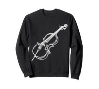One Line Art Drawing Cello String Instrument Sweatshirt