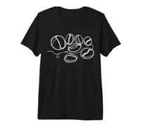 One Line Art Drawing Coffee Cup Steam Premium T-Shirt