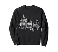 One Line Art Drawing Fairy Tale Castle Sweatshirt