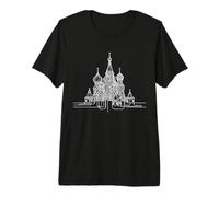 One Line Art Drawing Saint Basil's Cathedral Premium T-Shirt