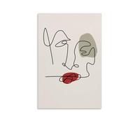 One Line Art Poster One Line Face 1 Poster Canvas Art Poster And Wall Art Picture Print Modern Family Decor Posters 24x36inch(60x9