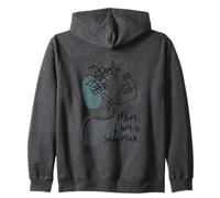 One Line Art Woman Flowers - Mom I Am A Rich Man Feminism Zip Hoodie