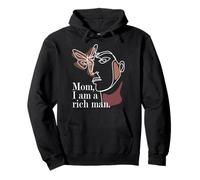 One Line Art Woman - Mom I Am A Rich Man Feminism Pullover Hoodie