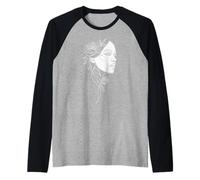 One Line Art Woman's Face & Rose Modern Aesthetic Raglan Baseball Tee