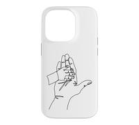 One Line Drawing: Hands That Tell Stories Case for iPhone 14 Pro