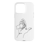 One Line Drawing: Hands That Tell Stories Case for iPhone 15 Pro Max