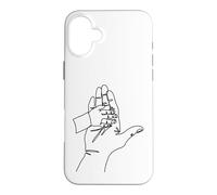 One Line Drawing: Hands That Tell Stories Case for iPhone 16 Plus