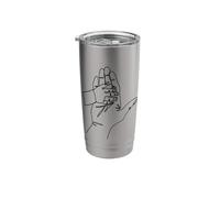 One Line Drawing: Hands That Tell Stories Stainless Steel Insulated Tumbler