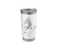 One Line Drawing: Hands That Tell Stories Stainless Steel Insulated Tumbler