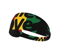 One Love Afric Printing Double-Sided,Unisex Elastic Sports Headband,Ideal As A Gift For Sports-Loving Friends,Family
