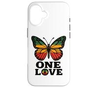 One Love Butterfly Rasta Reggae Peace Rastafari Roots Retro Case for iPhone 16