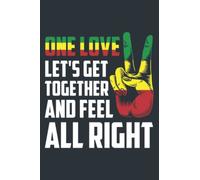 One Love Jamaican Flag Reggae Music Lover Peace Hand Sign: - 6 x 9 inches, To Do List Notebook, 120 Pages