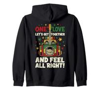 One Love Let's Get Together Reggae Sound System Zip Hoodie