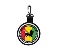 One Love Luggage Tag Pull Bag Key Ring Keyring Rasta Flag Power to The People