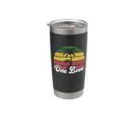 One Love Palm Tree Beach Rasta Reggae Peace Rastafari Roots Stainless Steel Insulated Tumbler