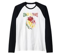 One Love Rasta Lion Jamaican Pride Reggae African Raglan Baseball Tee
