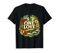 One Love Reggae Peace Music Positive Vibes Value Graphic T-Shirt