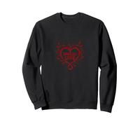 One Love Spread Love Heart Floral Inspirational Quote Sweatshirt, Adult Unisex, Black, XXL